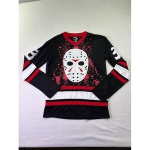 Friday The 13th Jason Voorhees Hockey Jersey Men's Sz X-Small‎ Halloween Costume